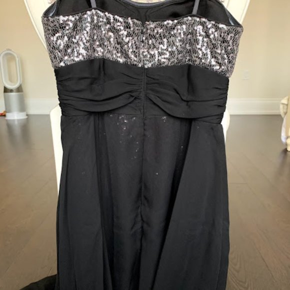 Melanie Lyne Sequins High Low Black Dress - Picture 2 of 6